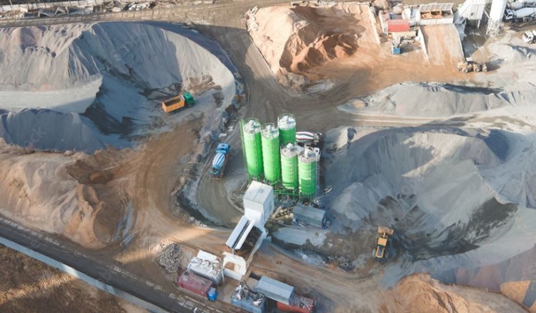 Bombeo de concreto sobre columna